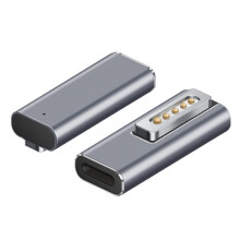 2X for Notebook Type-C Female to Magnetic Male Laptop Adapter with Indicator PD Trick Adapter for Magsafe2
