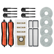 Compatible with Mijia M40S Vacuum Anti- Roller Brush Side Brush Dust Bag Filter Mop Cloth Replacement Parts