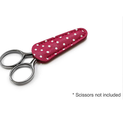 Scheren Scheide Sicherheits Leder Scheren Abdeckung Protektor NäHscheren Scheide (3 Teilig) Weiß, Rosa Rot, Schwarz 2