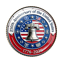 Amerikaanse Onafhankelijkheidsdag 250e verjaardag badge-Koper 11