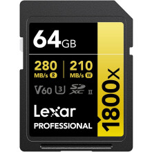 Lexar Professional 1800x SDXC UHS-II V60 U3 1TB 270MB/s LSD1800001T-BNNNG