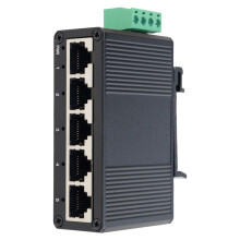 5Port Industrial Ethernet Switcher Box Metal DIN Rail Mount Wide