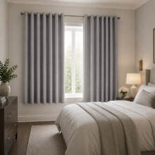 (46" x 54"- 117cm x 137cm, Beige Blackout) 100% Blackout Thermal Insulated Darkening Curtains Living Room Bedroom