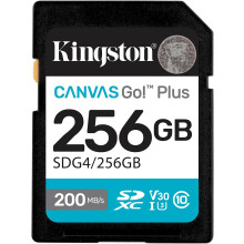 Kingston Canvas Go Plus SDXC Gen4 256GB UHS-I U3 V30 200MB/s SDG4/256GB
