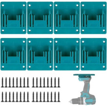 Wandmontierter Werkzeughalter für Makita 18V, inklusive 8-teiligem Makita-Maschinenmontagesatz und 32 Schrauben.