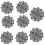 Round Laces Table Placemat Spiders Webs Pattern for-Black 8 1