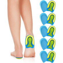 5er-Packung orthopädische Silikongel-Einlegesohlen – Weiche Gel-Einlegesohlen – Größe L – Für Damen und Herren