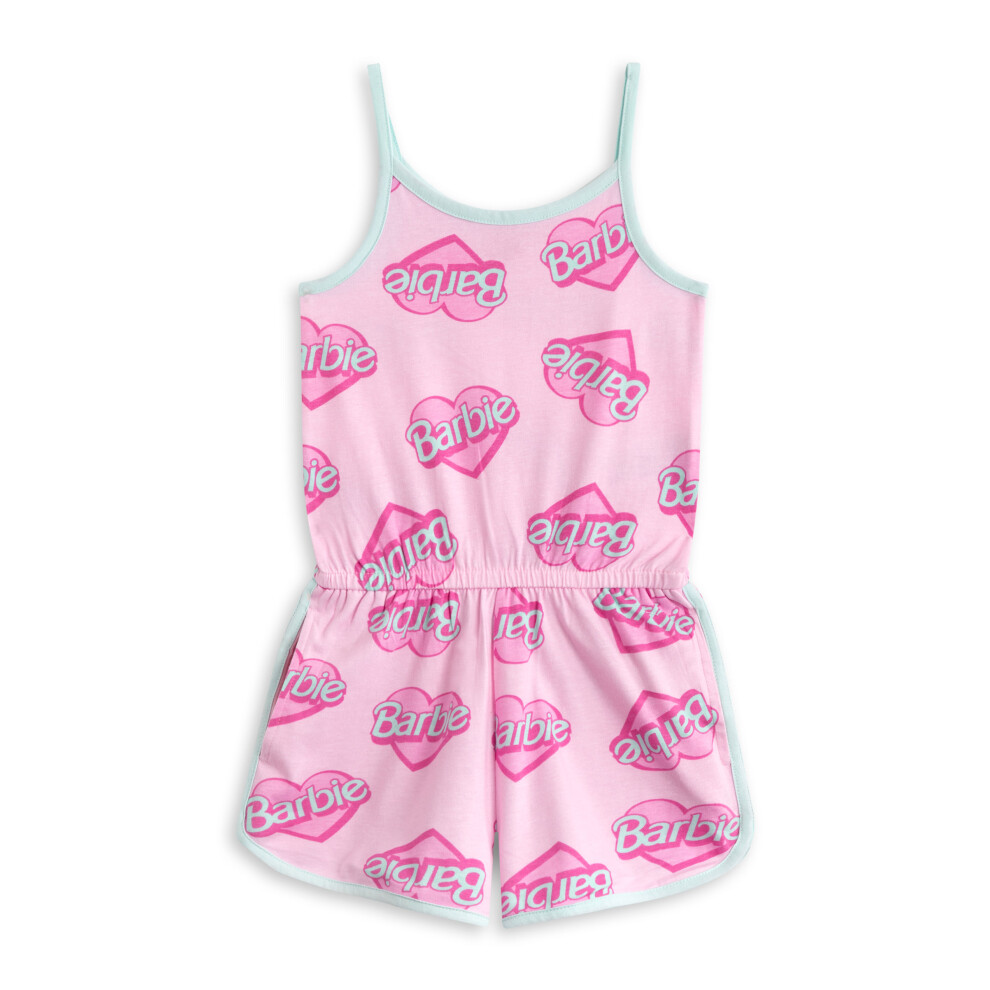 Barbie (5-6 Years) Sleeveless Playsuit (Girls Pink)