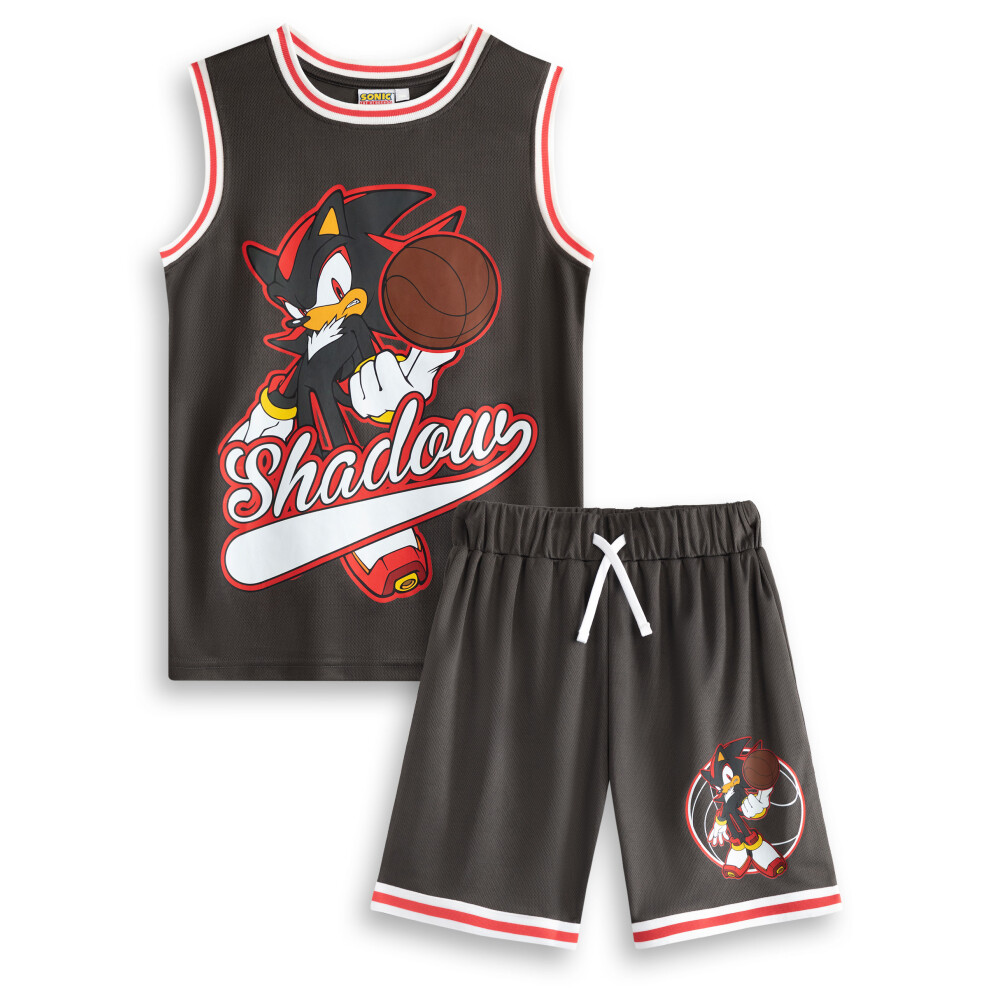 Sonic The Hedgehog (9-10 Years) 2 Piece Basketball Set (Boys Black)