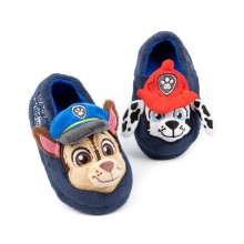 (7 UK Child) Paw Patrol Slip On Loafer Slippers (Boys Blue)
