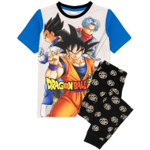 (11-12 Years) Dragon Ball Z Short Sleeve Long Leg Pyjama Set (Boys Grey)