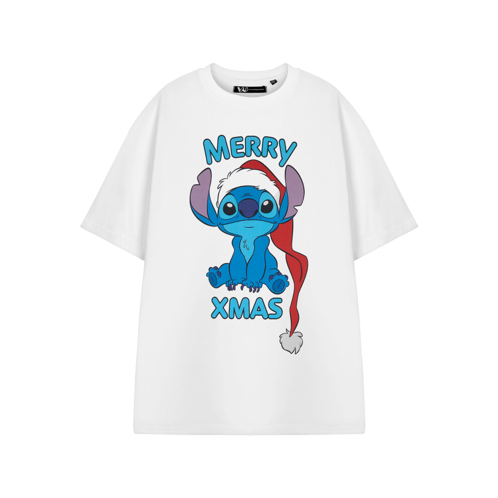 Disney (Xxx-Large) Lilo & Stitch Short Sleeved T-Shirt (Womens White)