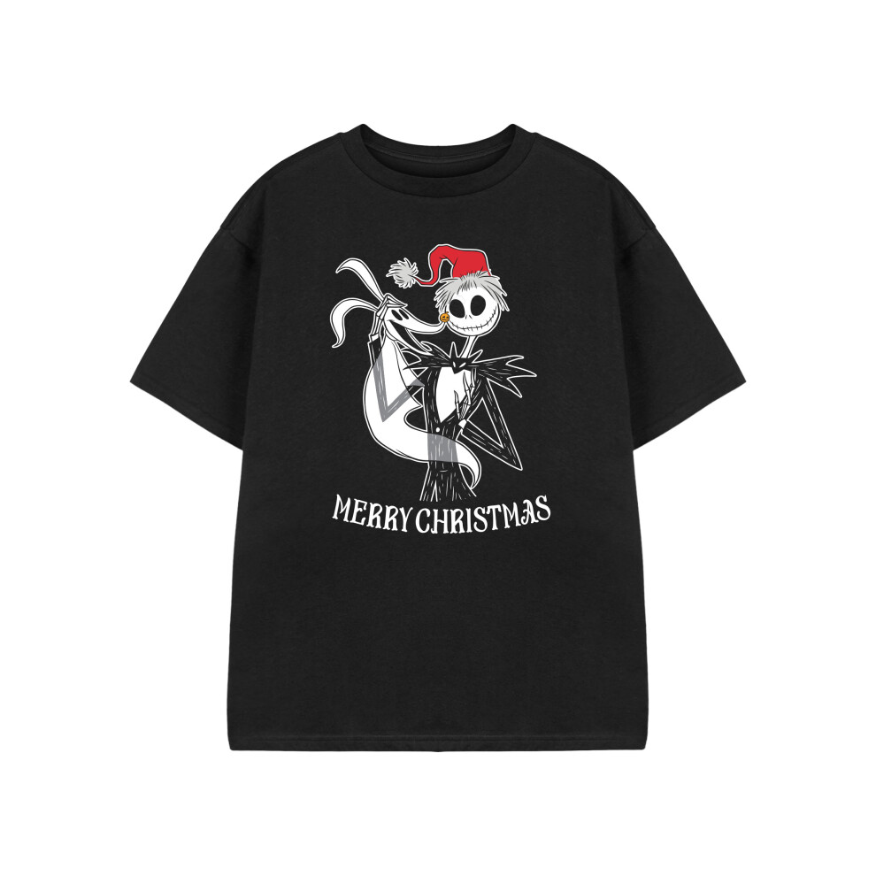 Disney (9-10 Years) The Nightmare Before Christmas Short Sleeved T-Shirt (Unisex Kids Black)