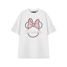 (Small) Disney Minnie Mouse Short Sleeved T-Shirt (Womens White)