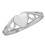 (I) Cute 925 Sterling Silver Baby Heart Ring 1