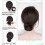 Postiche chignon Extensions de cheveux postiche à-Noir naturel 5
