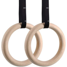 FS018 Verstellbare Turnringe aus Holz, 32 mm, für Fitness, Schlingentraining und Hängemattentraining