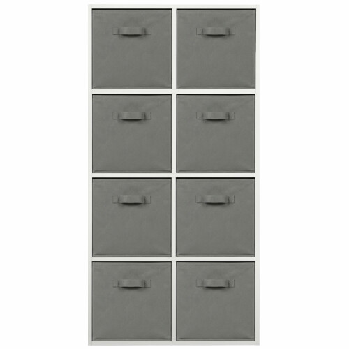 Charles Jacobs (8 Grey Drawers) Charles Jacobs White 8 Cube Open Book Shelf Storage Unit 2