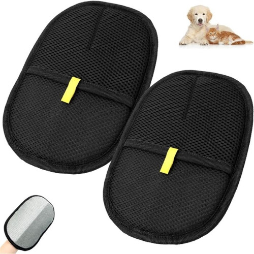 Pflegehandschuhe - 2er-Pack - Wiederverwendbar - Elektrostatisch - Für Hunde