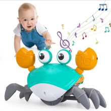 Babyspeelgoed voor kinderen van 1, 2, 3 en 4 jaar - Muzikale LED interactieve sensor kruipende krab - Cadeau voor jongens en meisjes
