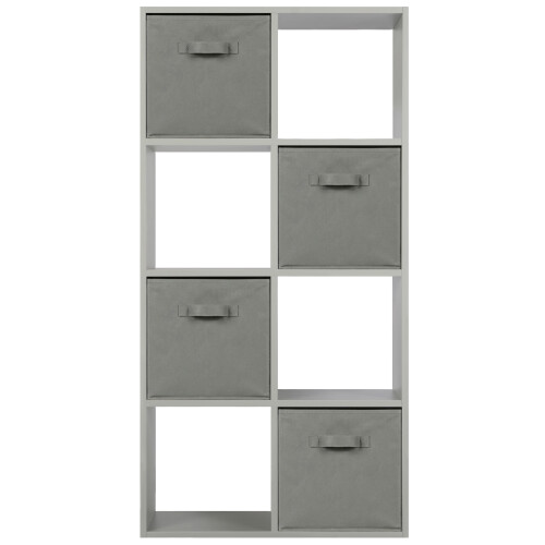 Charles Jacobs (4 Grey Drawers) Charles Jacobs Grey 8 Cube Open Book Shelf Storage Unit 2