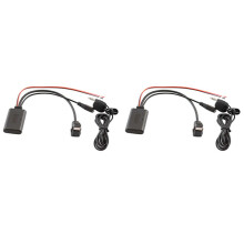 2X Car 5.0 Aux Cable Microfone Viva-Voz Celular Adaptador de Chamada Gratuita para Radio IP-BUS P99 P01