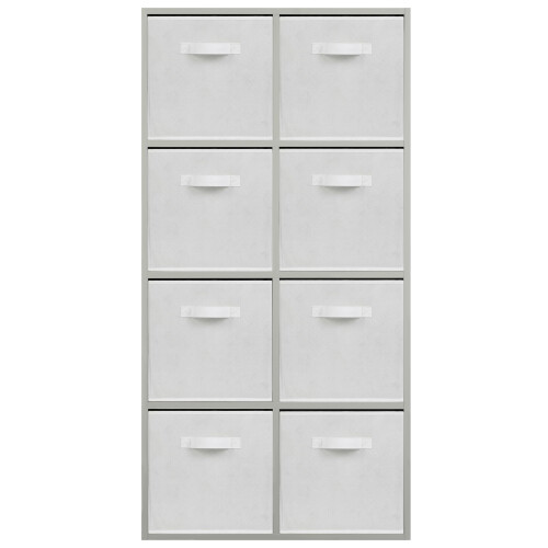 Charles Jacobs (8 White Drawers) Charles Jacobs Grey 8 Cube Open Book Shelf Storage Unit 2