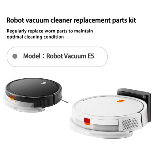 Suitable Compatible with  E5/C108 Sweeping Robot Accessories Cleaner Parts Replacement Side Brush Mop Cloth Filter Set 1