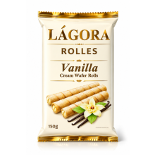 Lagora Vanila Cream Wafer Rolls 150g (Pack Of 8)