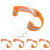 Gummibänder angepasst Armabzeichenhalter Armband-Orange Farbe 9