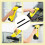 Replacement Parts for  Window Vacuum, 3 Pieces Accessories Microfibre Mop Covers and 2 Pieces Rubber Lip Puller 3