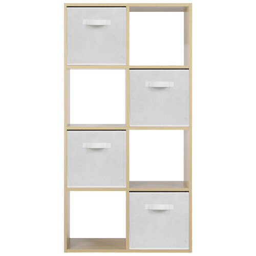 Charles Jacobs (4 White Drawers) Charles Jacobs Oak 8 Cube Open Book Shelf Storage Unit 2