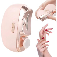 Safeydaddy 2-in-1 elektrische nagelknipper - Automatisch met polijstfunctie - 2 snelheden - Roze - Comfortabel voor senioren en volwassenen