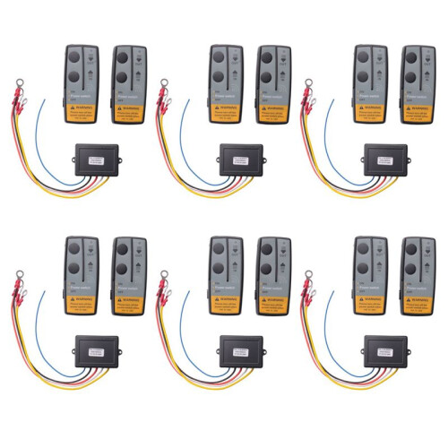 6Set 12V 24V 2.4G 50M Universal Car Wireless Winch Crane Remote Control Controller with Twin Handset Remote Range