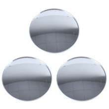 3X Silver Tone 3 Inch Round Convex Rear View Blind Spot Mirror for Car Auto