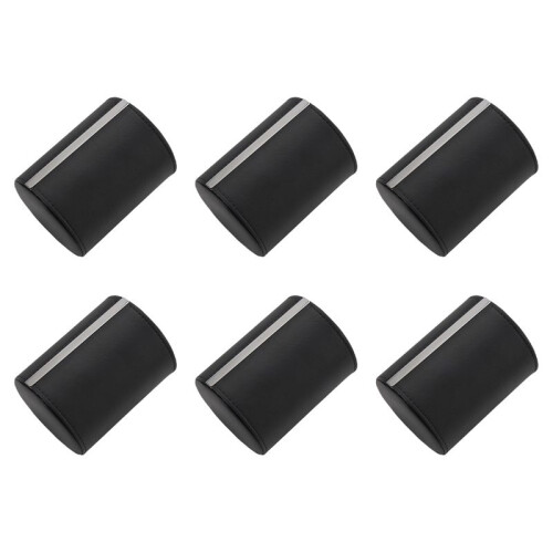 6X Black Necktie Neck Tie Storage Case Travel Gift Box Cylinder Shape
