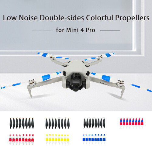 (Red-Blue-White) DJI Mini 4 Pro Quick Release Propellers - Replacement Paddles 1