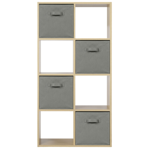 Charles Jacobs (4 Grey Drawers) Charles Jacobs Oak 8 Cube Open Book Shelf Storage Unit 2