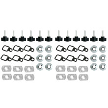 2X Kit de Anillos en D de Tornillo de Extracción Rápida con Tapa Dura para CJ YJ TJ JK JKU