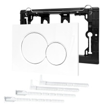 Kit de Placa Atuadora de Descarga Dupla para Cisternas Embutidas Jet para Vasos Sanitários de Parede Sigma01/20/21/30/50 UP300/320, Branco