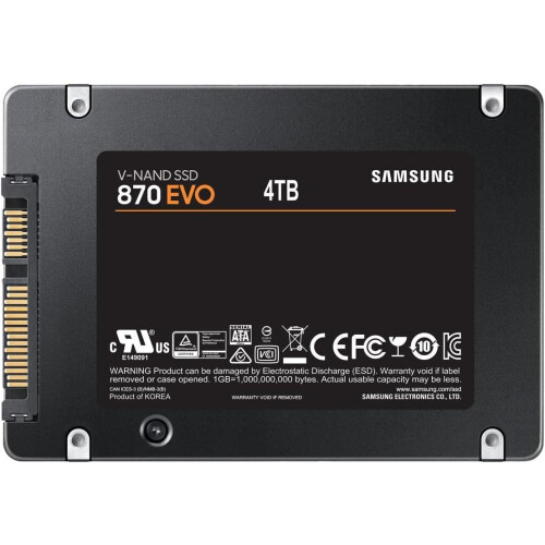 Samsung Samsung 870 EVO 2,5 polegadas SATA III SSD 4TB AM MZ-77E4T0B/AM 2