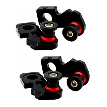 10x CNC Ajustador de Cadena de Aluminio Bloque de Carretes de Basculante Trasero para CB650F CBR650F 2014-2019