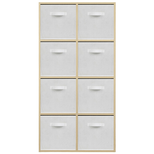 Charles Jacobs (8 White Drawers) Charles Jacobs Oak 8 Cube Open Book Shelf Storage Unit 2