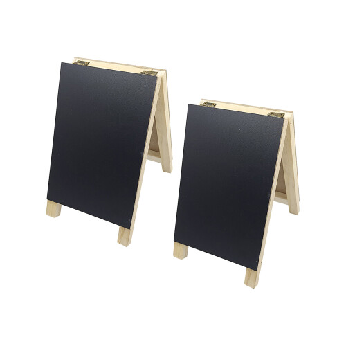 Tableaux noirs pliables Double face avec Texture en bois,