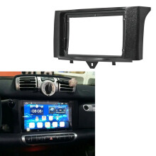2X Tablero de Radio de Coche de 2 Din para Fortwo 2011-2015 Adaptador de Placa de Marco Estéreo de DVD Montaje Bisel de Instalación de
