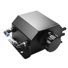 1L Universal Quadratischer ÜBerlaufkrug ÖLkrug ÖLtank ÖLlagertank AutozubehöR,Schwarz