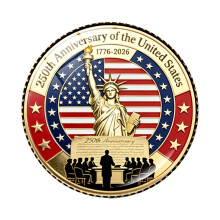 American Flag Lapel Pin Commemorative Enamel Badge-Copper 1