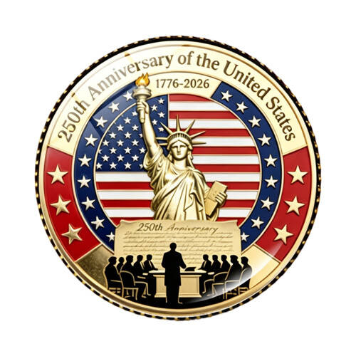 American Flag Lapel Pin Commemorative Enamel Badge-Copper 1