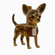 Carafe à whisky en forme de chihuahua 3D, bouteille en verre vide décorative pour vin et spiritueux, objet de décoration amusant pour v