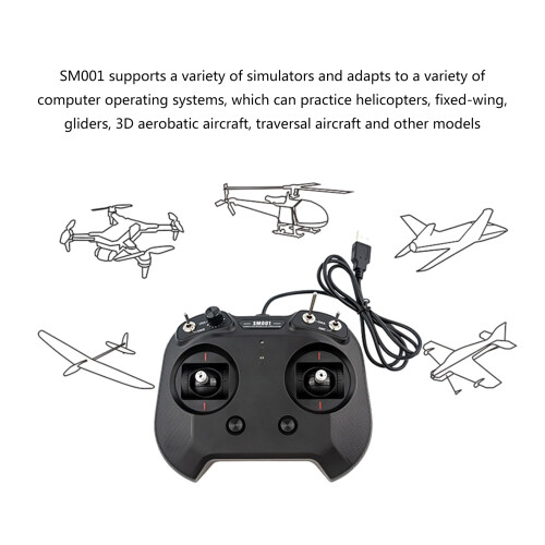 SM001 Simulator Remote Control Aircraft Remote with 8CH-Blue 2